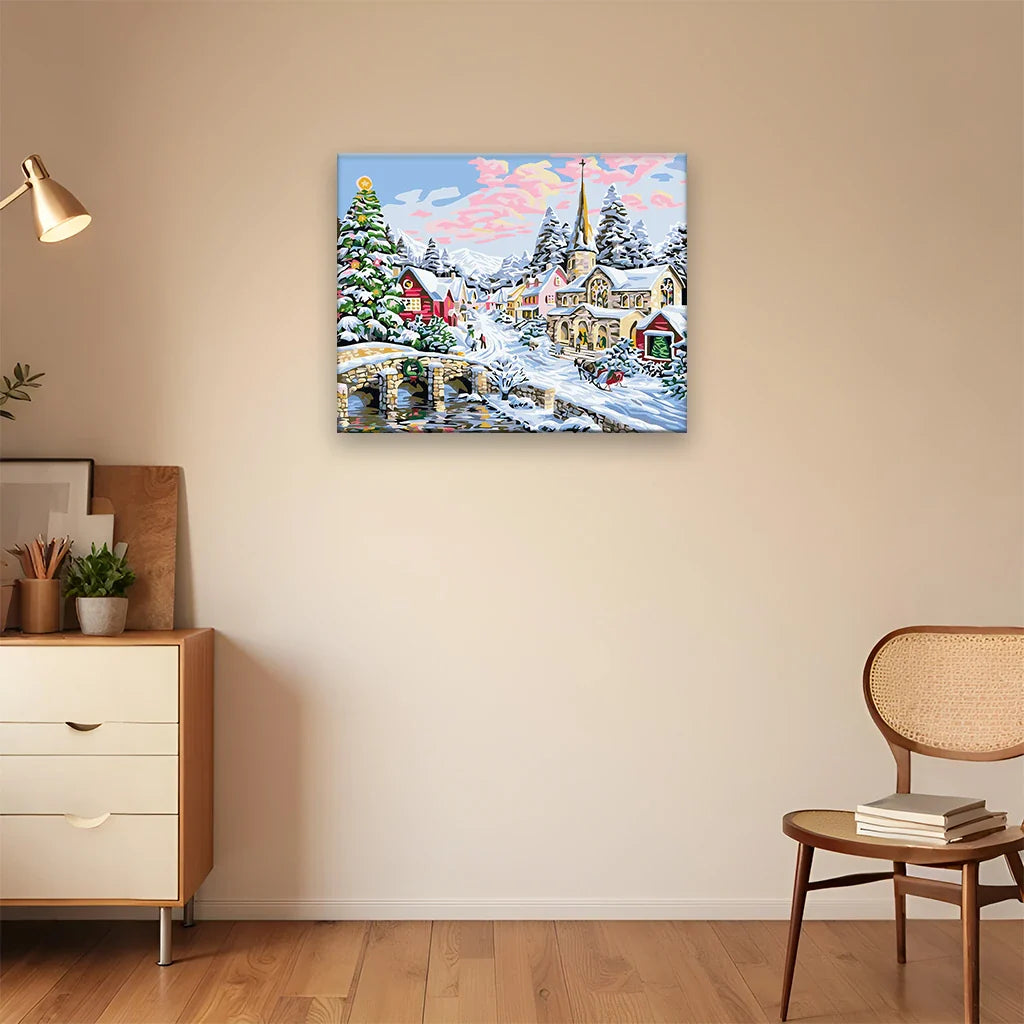 Christmas snow scene