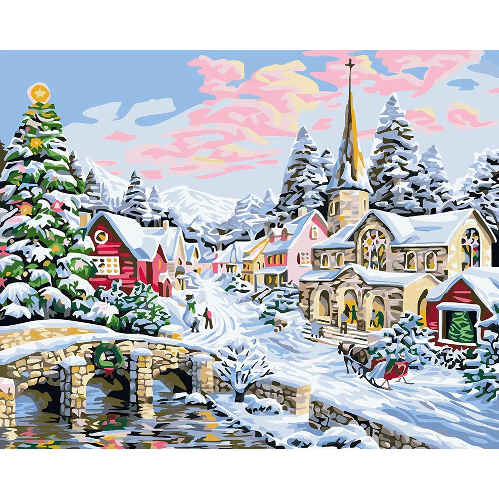 Christmas snow scene