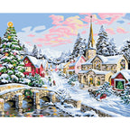 Christmas snow scene