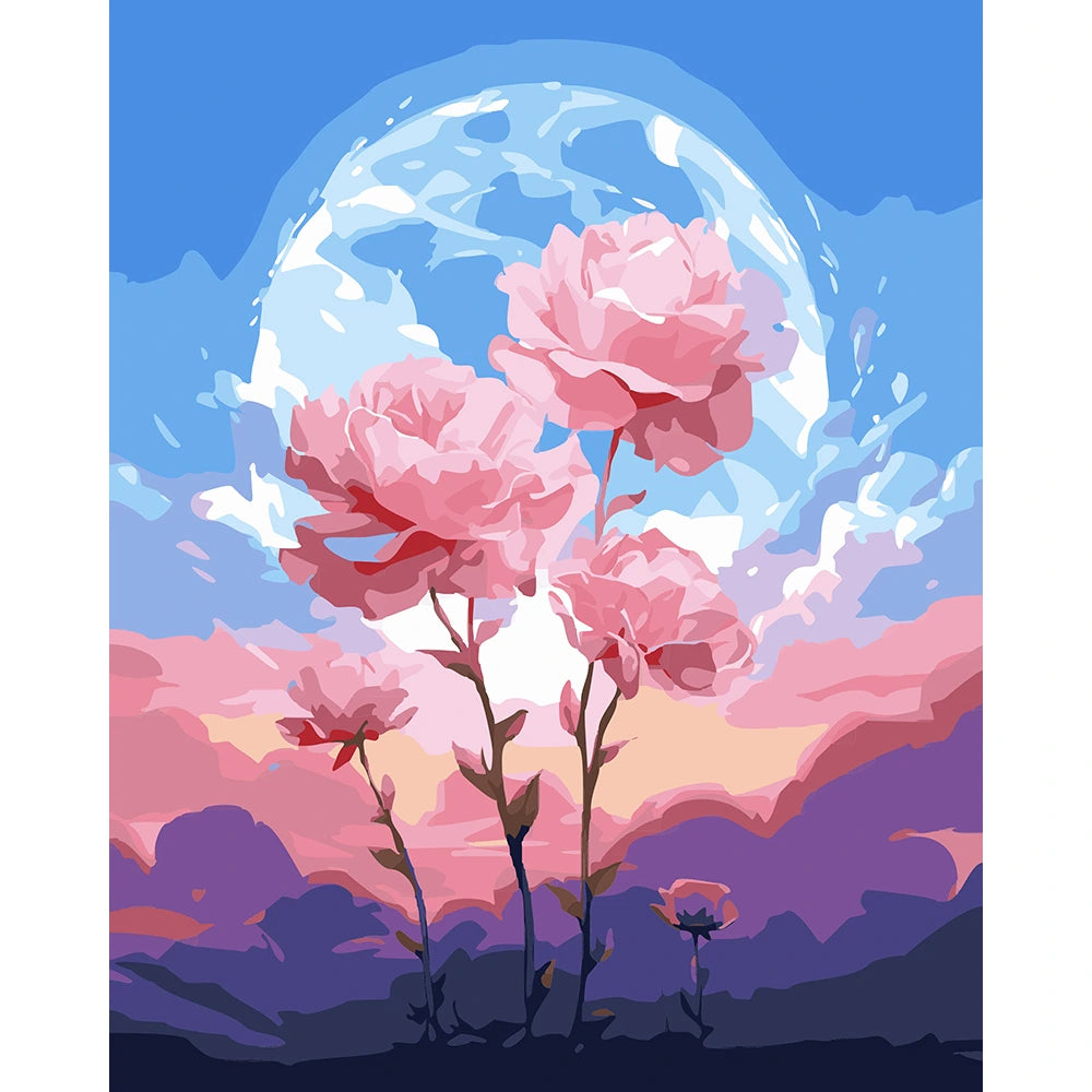 Peony Under the Moon 1