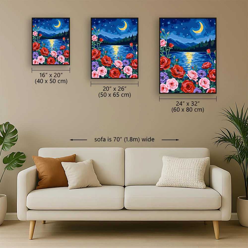 True Heart Rose Under the Moon