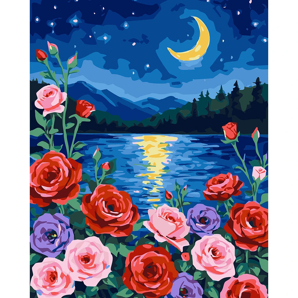 True Heart Rose Under the Moon