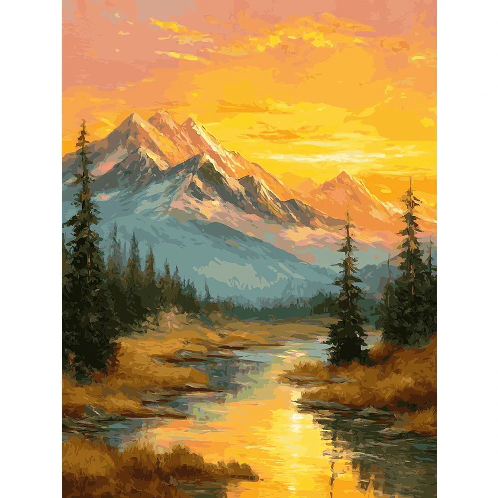 Twilight Mountains and Rivers 1