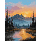 Twilight Mountains and Rivers 3