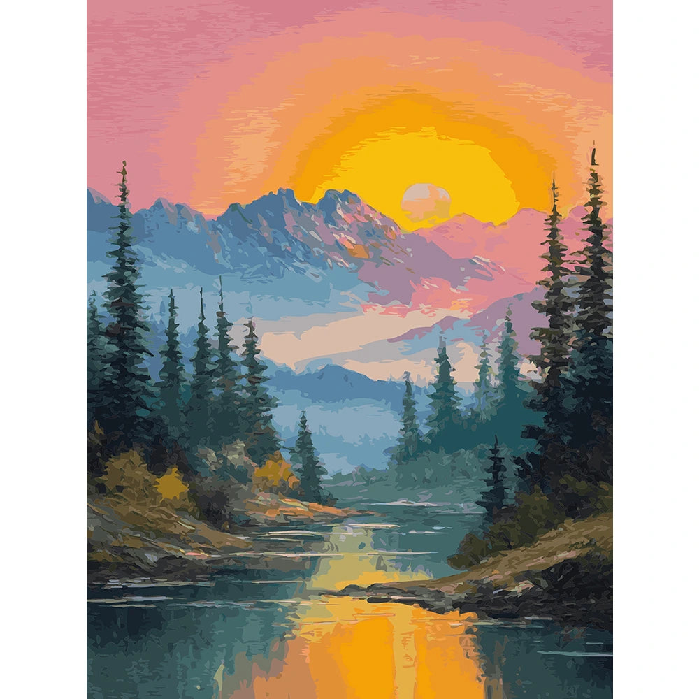 Twilight Mountains and Rivers 4