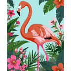 Coral Flamingo in the Tropics