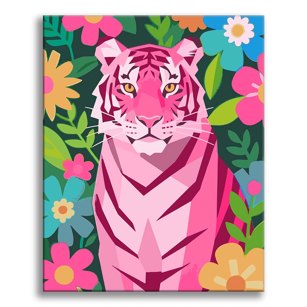 Geometric Pink Tiger 1