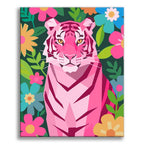 Geometric Pink Tiger 1