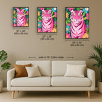 Geometric Pink Tiger 1