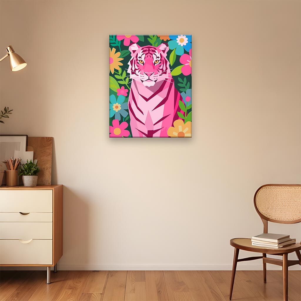 Geometric Pink Tiger 1