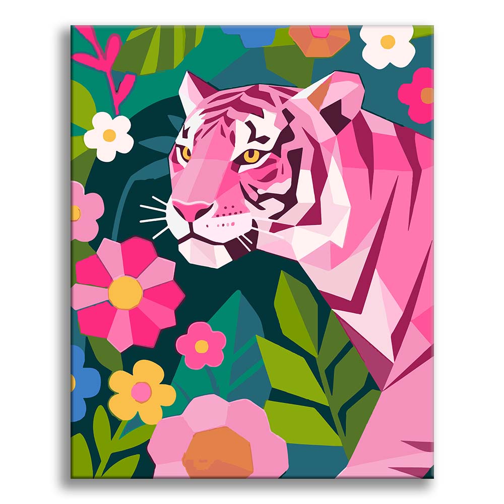 Geometric Pink Tiger 2