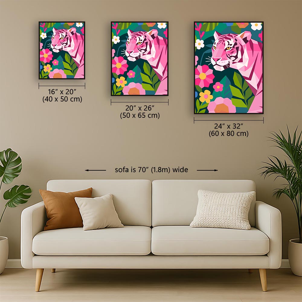 Geometric Pink Tiger 2