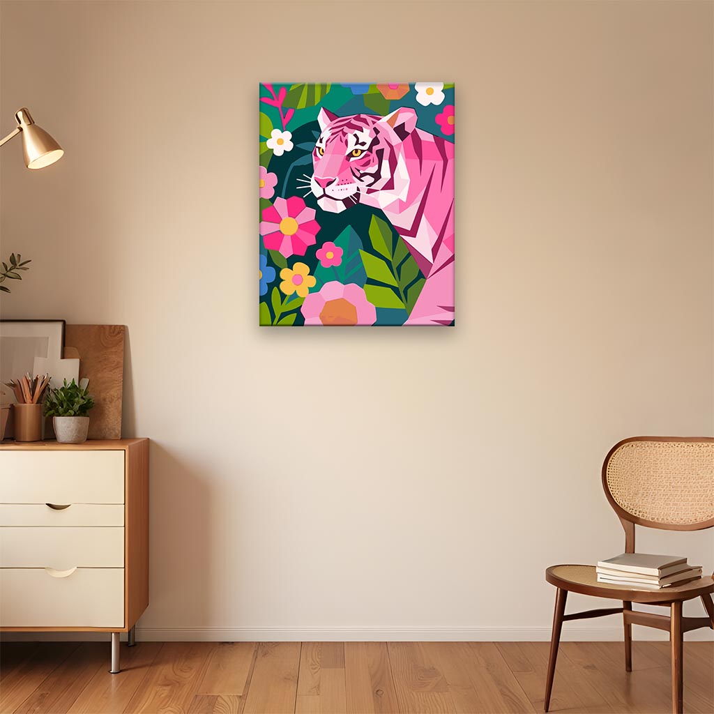 Geometric Pink Tiger 2