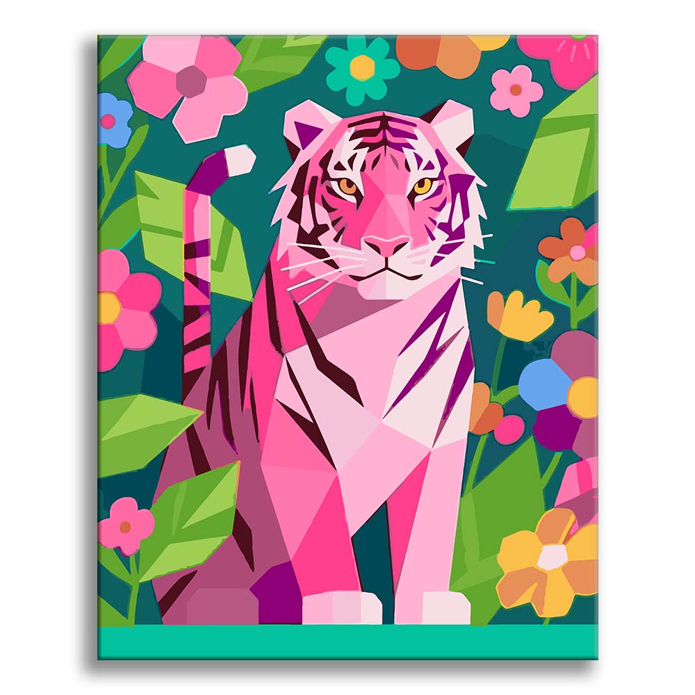 Geometric Pink Tiger 3