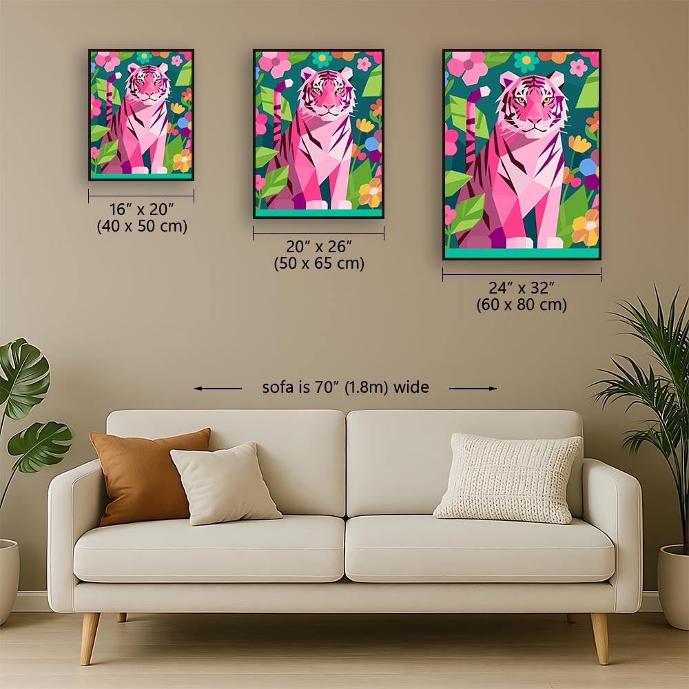 Geometric Pink Tiger 3