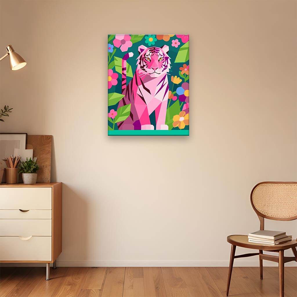 Geometric Pink Tiger 3
