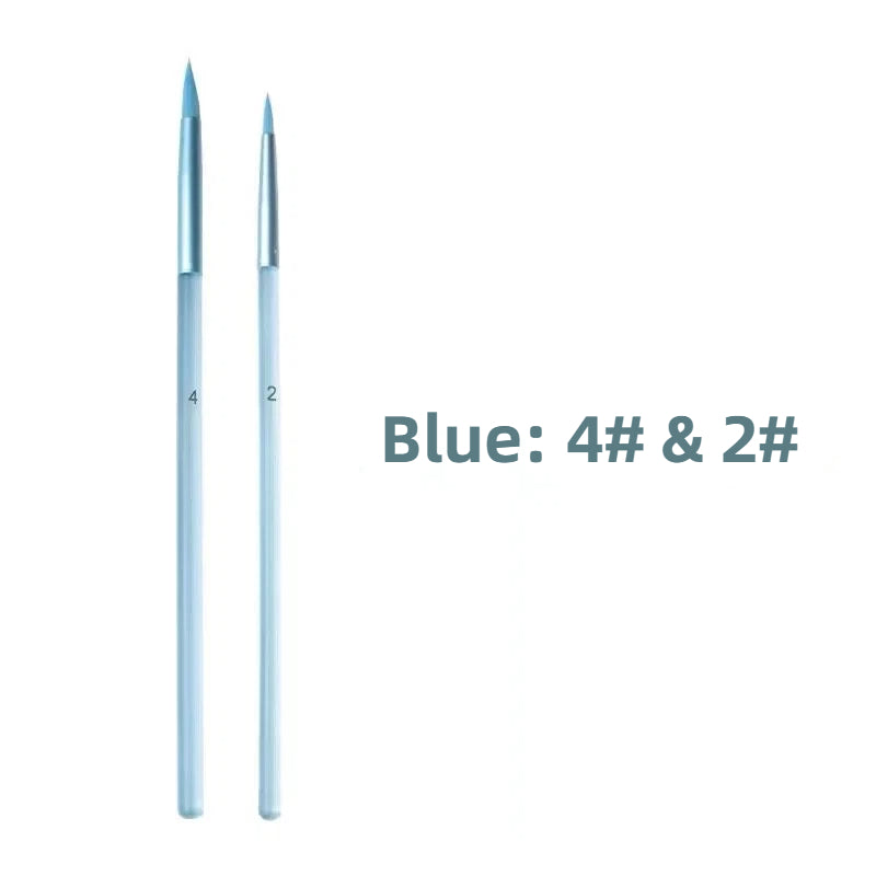 Matte Transparent Professional Paint Brushes (2PCS)