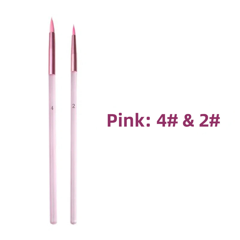 Matte Transparent Professional Paint Brushes (2PCS)