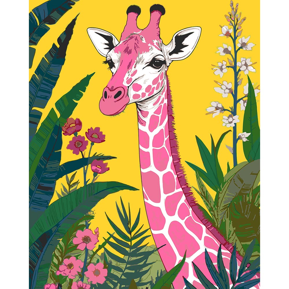 Pink Giraffe in the Tropics